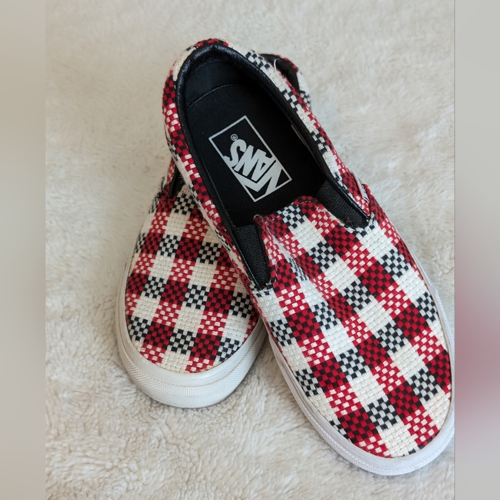 Like New: Vans Classic Slip-On Checker Plaid Sneakers Women’s 6